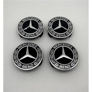NEW Set of 4 Mercedes Benz Wheel Center Caps 75mm